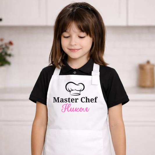 Детска престилка Master Chef – персонализирана, удобна и устойчива